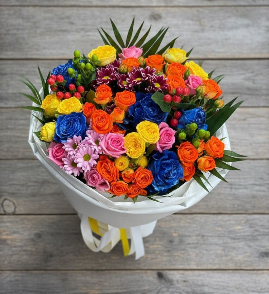 Букет цветов из: Розы и Хризантемы в Хасанье