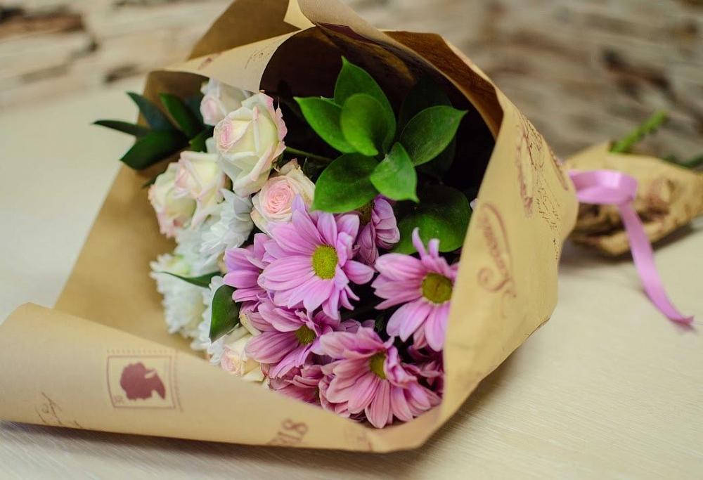 Букет цветов из: Розы и Хризантемы в Хасанье