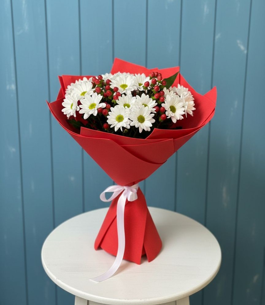 Букет цветов из: Хризантемы в Хасанье