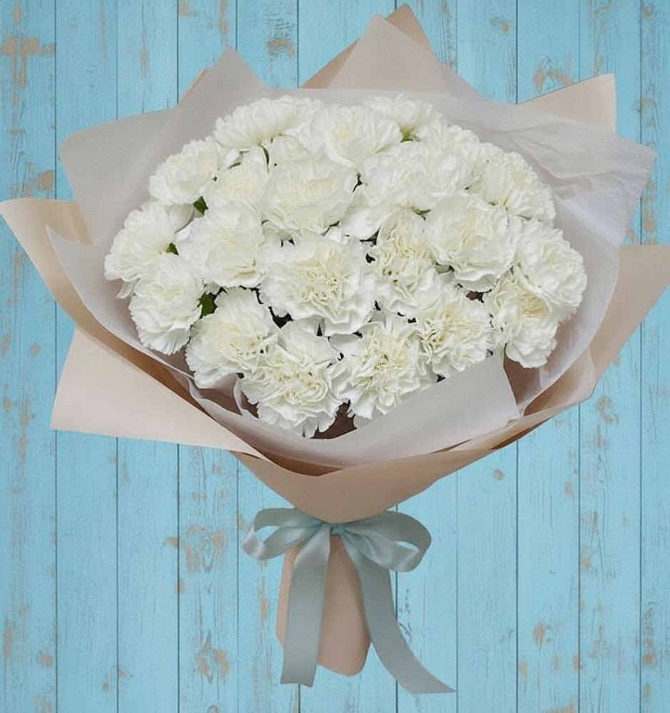 Букет цветов из: Гвоздики в Хасанье