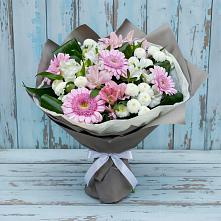 Букет цветов из:  Герберы, Альстромерии и Хризантемы в Хасанье