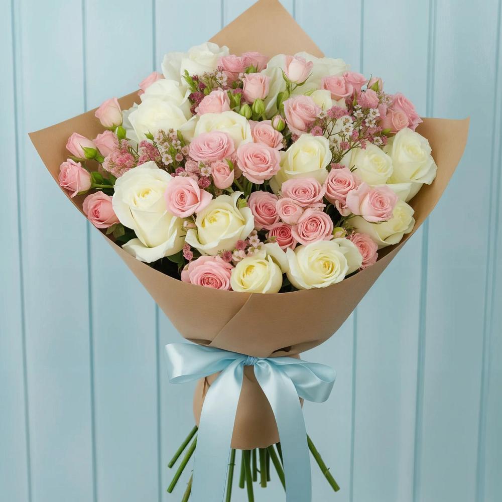 Букет цветов из: Розы в Хасанье