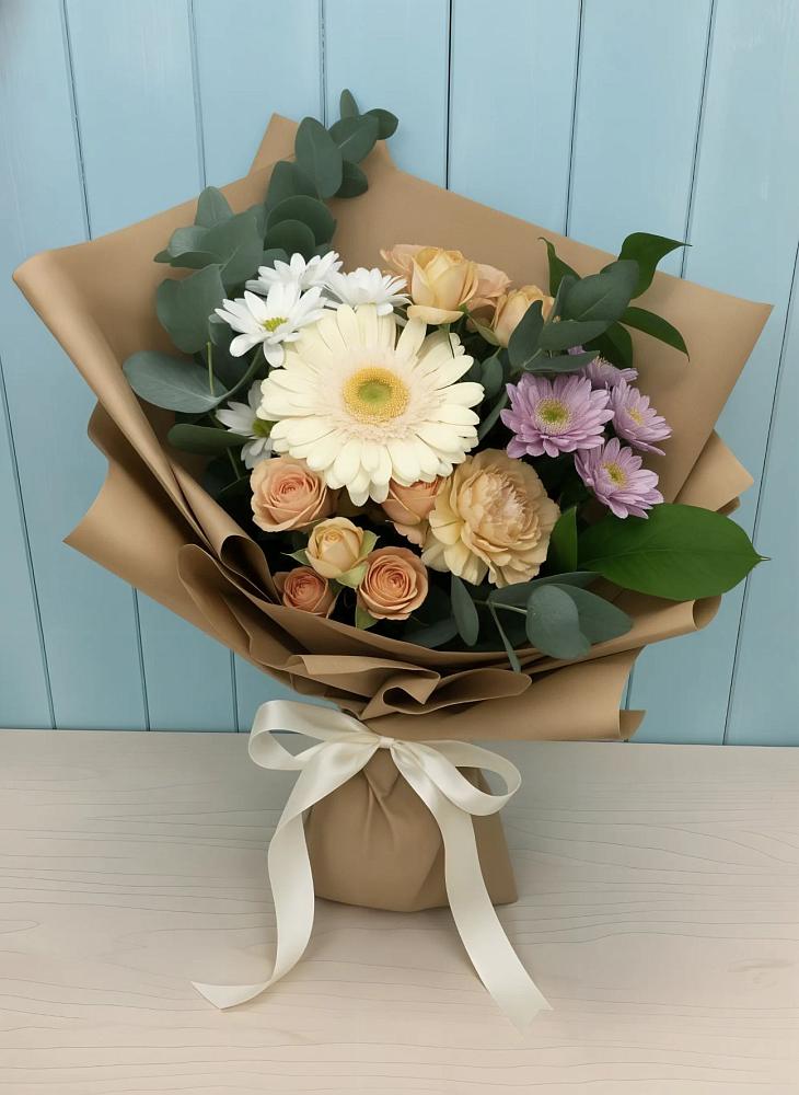 Букет цветов из: Герберы и Хризантемы в Хасанье