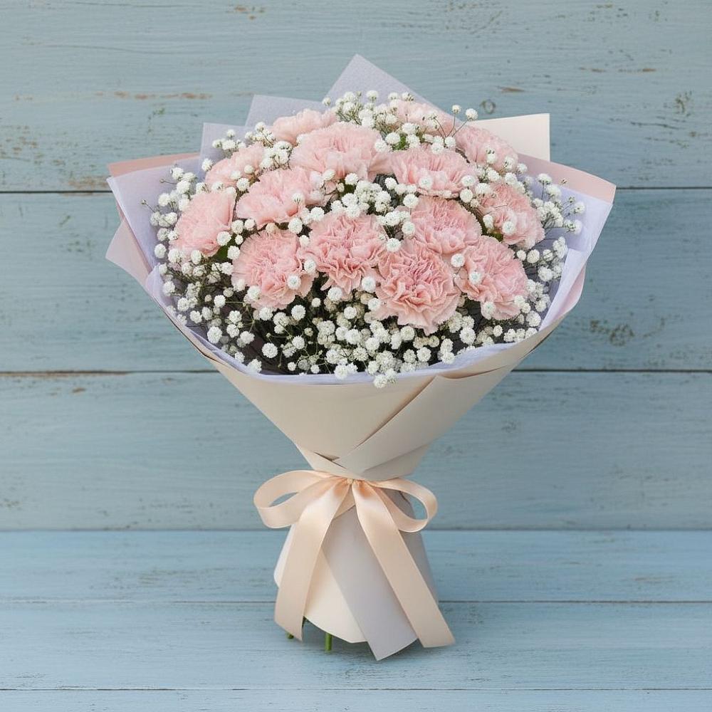 Букет цветов из: Гвоздики в Хасанье