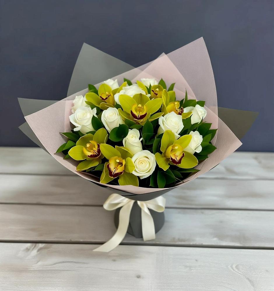 Букет цветов из: Орхидеи и Розы в Хасанье