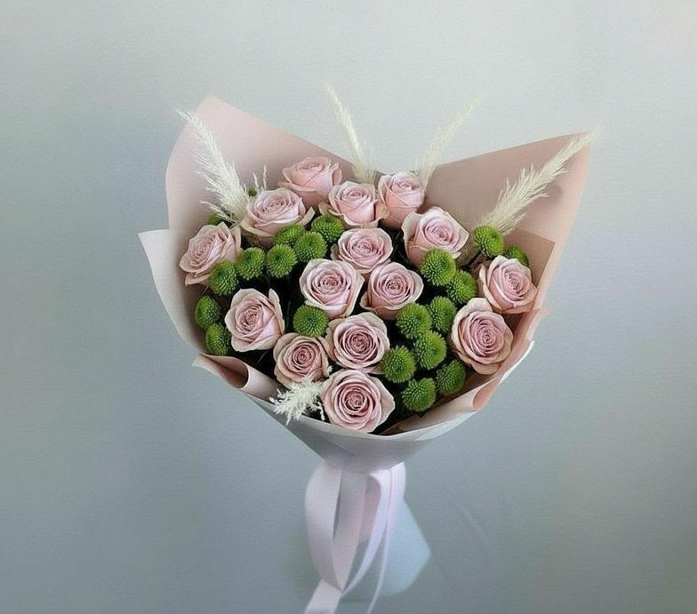 Букет цветов из: Розы и Хризантемы в Хасанье