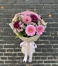 Букет цветов из:  Герберы и Хризантемы в Хасанье