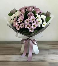 Букет цветов из:  Хризантемы и Розы в Хасанье