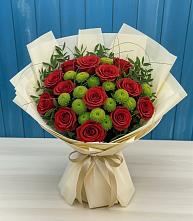 Букет цветов из:  Розы и Хризантемы в Хасанье