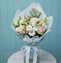 Букет цветов из:  Розы и Лизиантусы в Хасанье