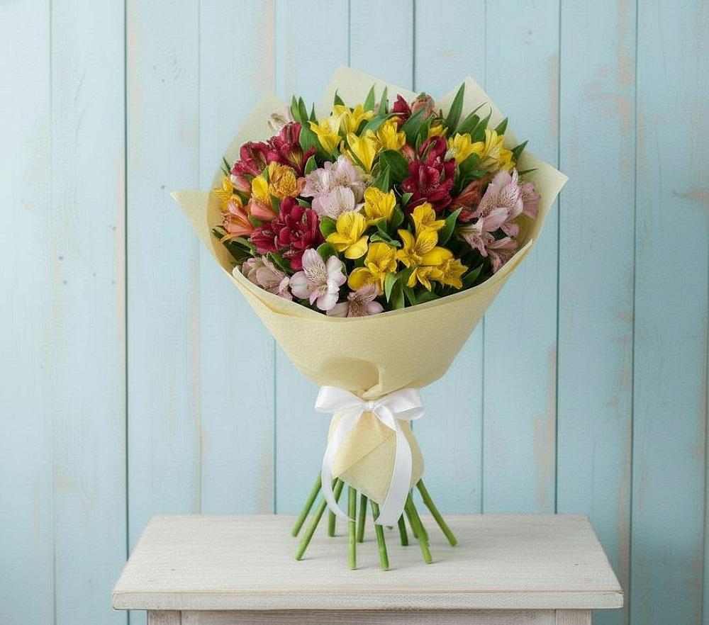 Букет цветов из: Альстромерии в Хасанье