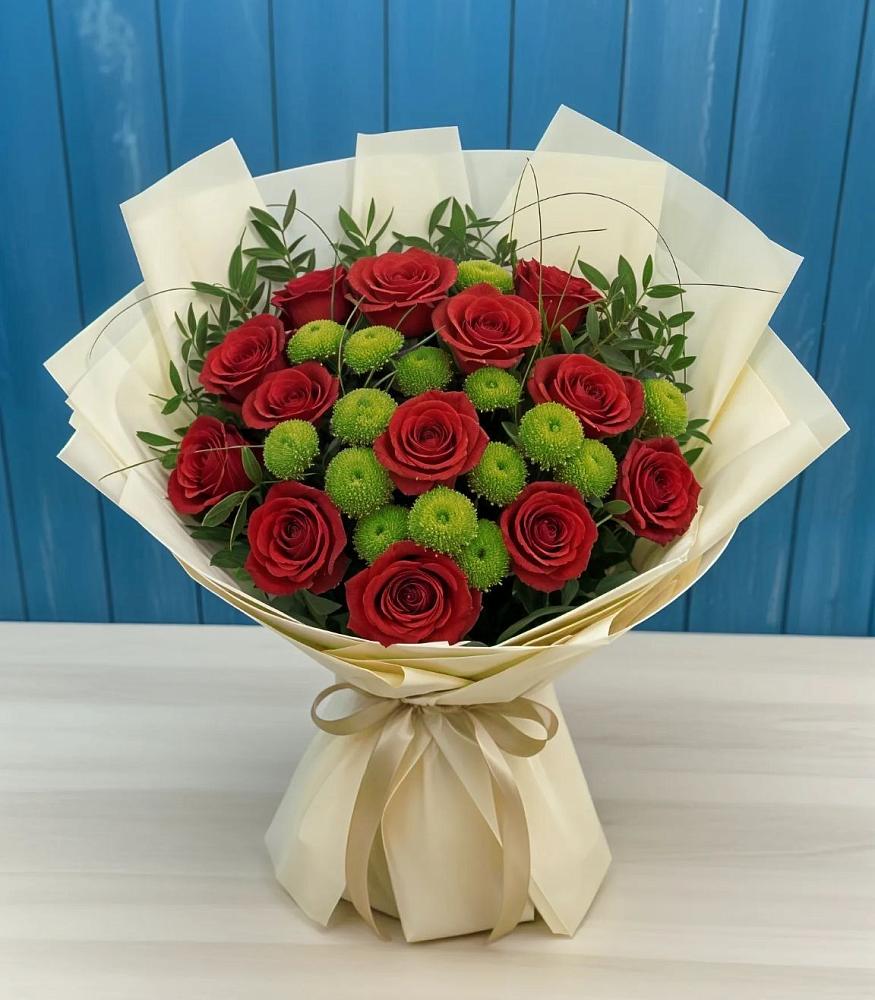 Букет цветов из: Розы и Хризантемы в Хасанье