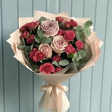 Букет цветов из:  Гвоздики и Розы #REPLACE_PRED# Хасанье