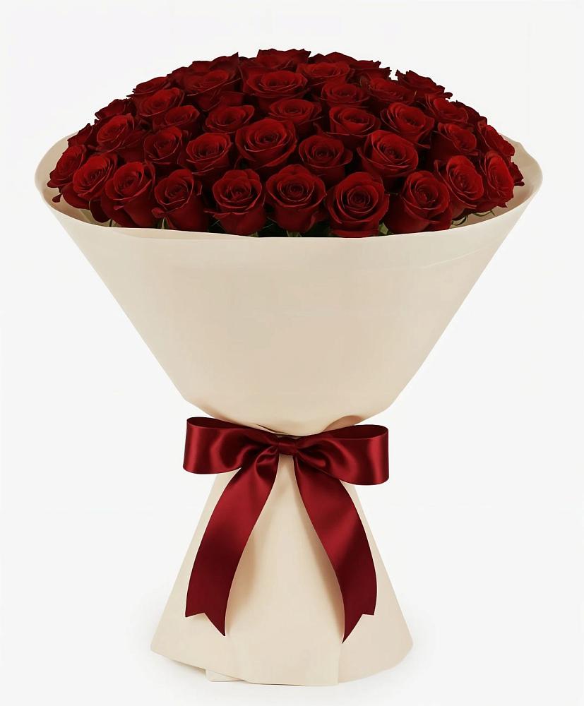 Букет 101 Бордовая роза Блэк Бакарра в Хасанье